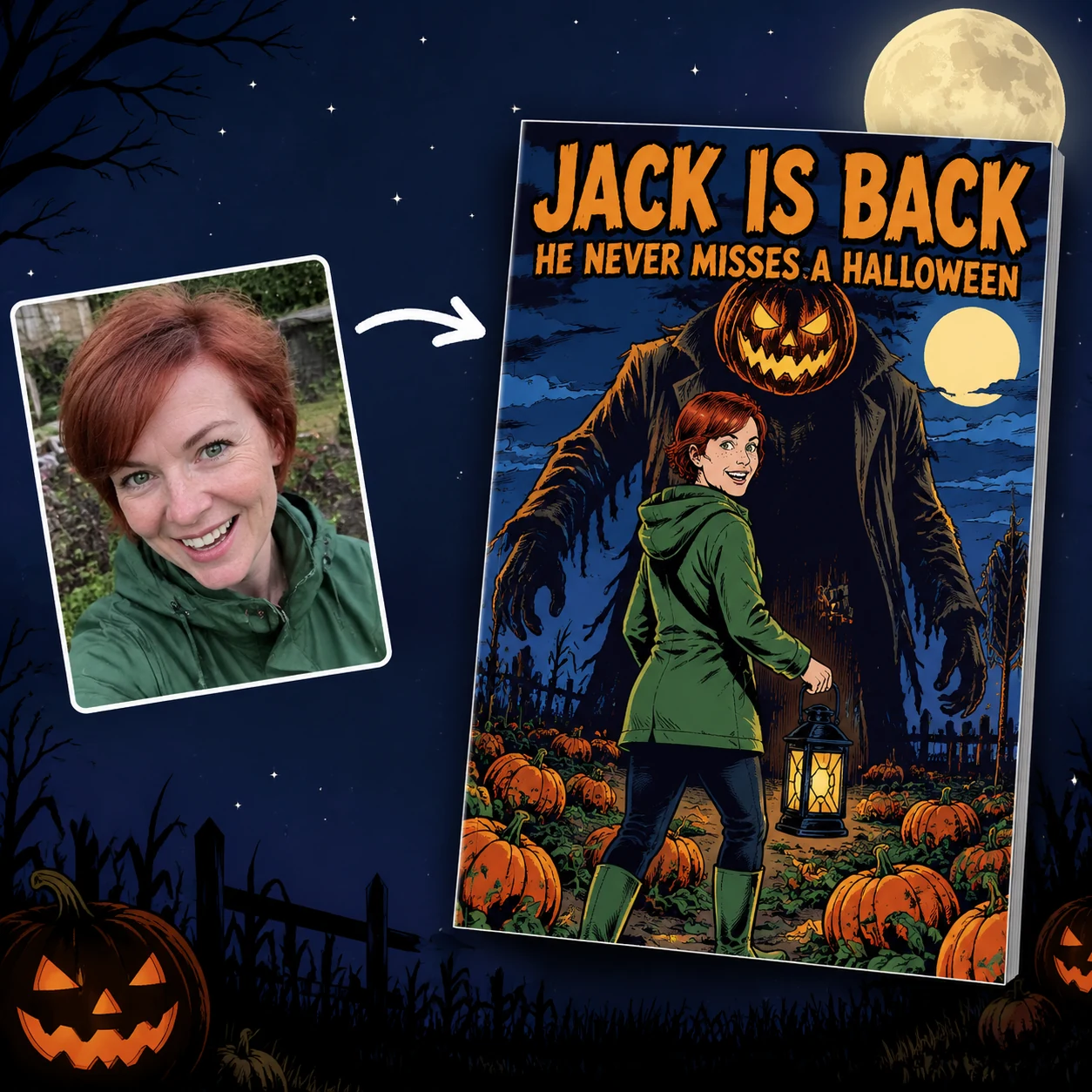 A selfie becomes the comic cover Jack Is Back